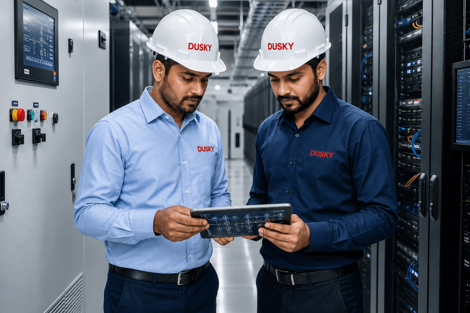 Dusky International field engineers on a mission-critical power site